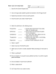 Water Cycle Unit Study Guide