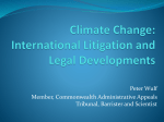 Climate Change: International Litigation and Legal Developments