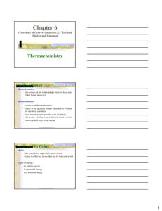 Chapter 6 - Chemistry