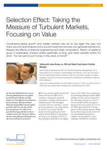 Taking the Measure of Turbulent Markets, Focusing on Value