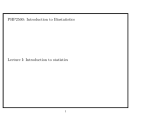 Lec1 - Center for Statistical Sciences