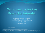 Orthopaedics for the Practicing Internist