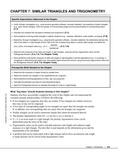 chapter 7: similar triangles and trigonometry
