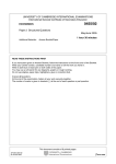 UNIVERSITY OF CAMBRIDGE INTERNATIONAL EXAMINATIONS