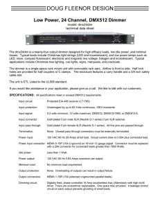 Low Power, 24 Channel, DMX512 Dimmer