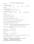 TB Awareness / Perceptions Questionnaire Gender: M / F How old