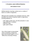 2. Evolution under Artificial Selection Oil Content in