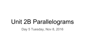 Unit 2B Parallelograms - Clark Magnet High School