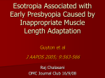 Et associated with early Presbyopia