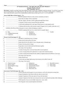 File - MR. Wilson`s 8th Grade Science Class