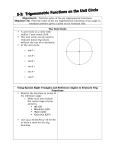 Objective#1: Find the value of the six trigonometric functions