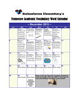 Tennessee Academic Vocabulary Word Calendar