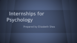 Internships for Psychology