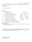 Unit 1 Test Review Guide: 5 pts Extra Credit on Summative Category