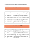 Scientific researches of public health and community medicine