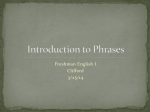 Introduction to Phrases