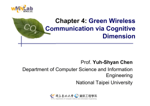 Chapter 4: Green Wireless Communication via Cognitive Dimension