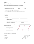 Geometry B Date: ______ 6.2 Properties of Parallelograms