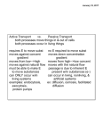 Active Transport vs. Passive Transport both processes move things