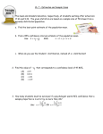 Ch. 7 – Estimates and Sample Sizes 1. The mean and standard