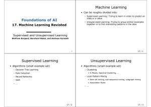 Foundations of AI Machine Learning Supervised Learning