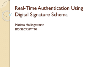 Real-Time Authentication Using Digital Signature Schema