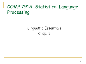 COMP 790: Statistical Language Processing