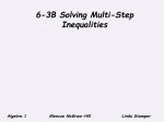 6-3B Solving Multi-Step Inequalities