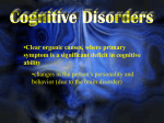 Cognitive Disorders