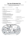 Form C The Age of Exploration Test Multiple Choice: Identify the