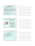 Clicker Frequency Setting Lecture 2 Outline