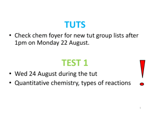 TYPES OF REACTIONS