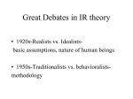 Great Debates in IR theory