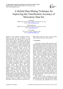 A Hybrid Data Mining Technique for Improving the Classification