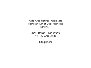 Wide Area Network Approvals Memorandum of Understanding