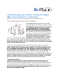 Control Strategies for Synthetic Therapeutic Peptide APIs