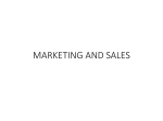 Marketing and sales