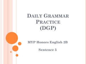 DGP * Sentence 1