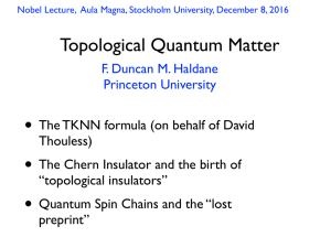 Topological Quantum Matter