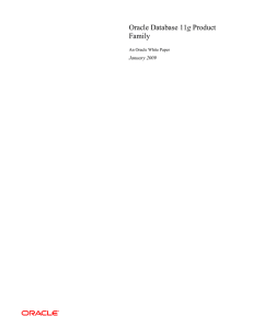 Oracle Database 11g Family