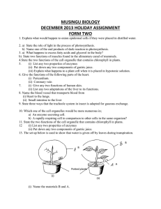 MUSINGU BIOLOGY DECEMBER 2013 HOLIDAY ASSIGNMENT