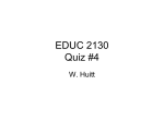 EDUC 2130 Quiz #2 - Educational Psychology Interactive