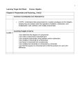 Learning Target Unit Sheet Course: Algebra Chapter 8: Polynomials