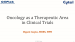 Oncology as a Therapeutic Area in Clinical Trials