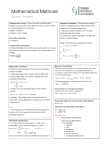 Maths Methods - Outcome 5 - Probability