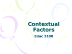 Contextual Factors