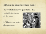 Ethos and an awareness event