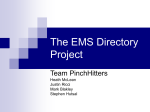 The EMS Directory Project - Software Engineering @ RIT