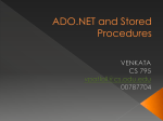 ADO.NET and Stored Procedures