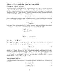 Effects of Op-Amp Finite Gain and Bandwidth